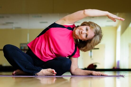 Yoga classes for the treatment of neck osteoarthritis.