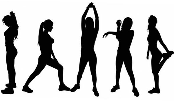 Stretching exercises for the treatment and prevention of back pain in the shoulder blade area.